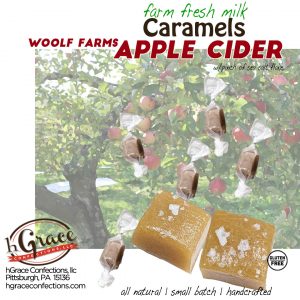 Local apples picked at their juiciest, and meticulously crafted into a juicy tasting apple Caramel.